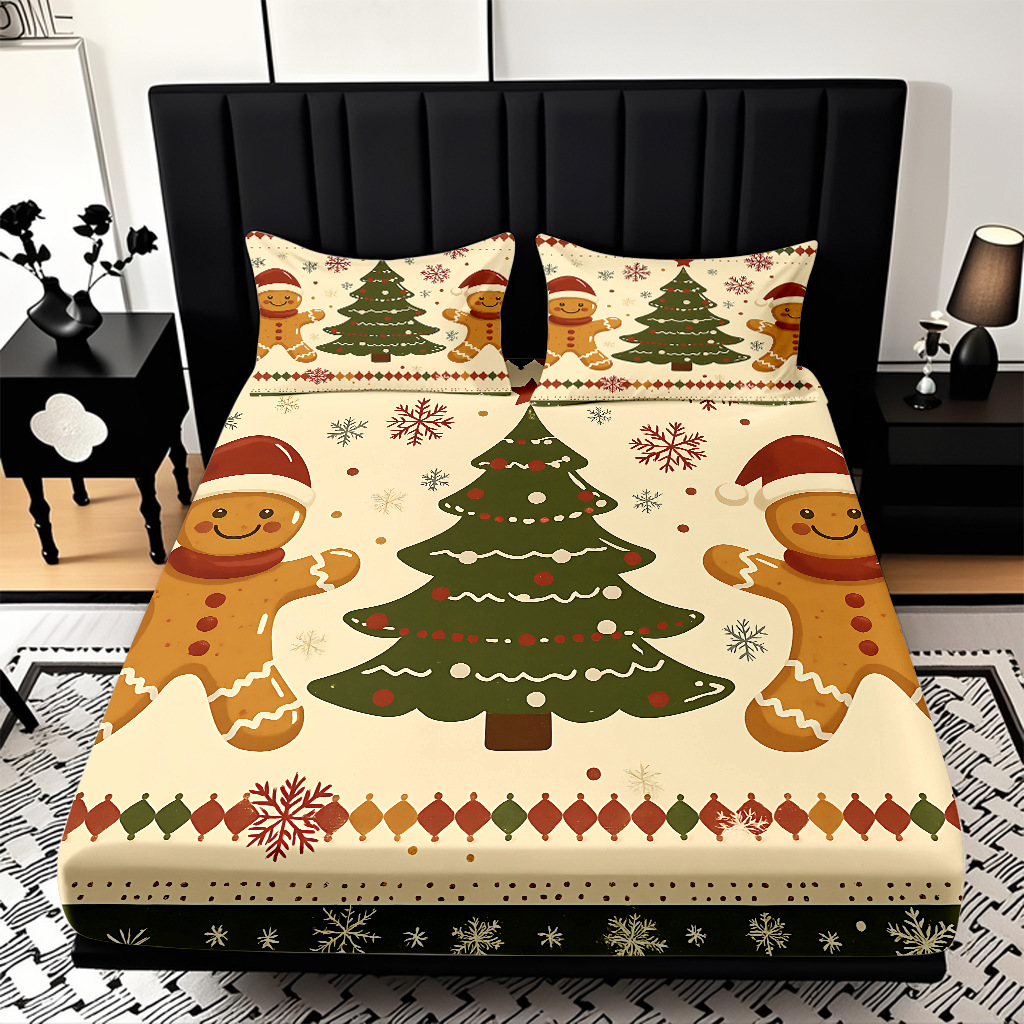 TEMU / JIT Navidad impresión digital cama Kasa Kit suave transpirable impresión digital de alta definición para diseñar