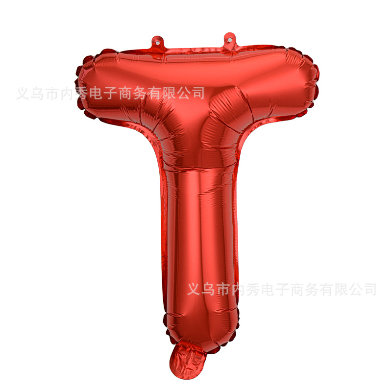 Estilo americano Delgado 16 pulgadas inglés carta globo pequeño tamaño A- Z cumpleaños boda habitación decoración aluminio película globo al por mayor