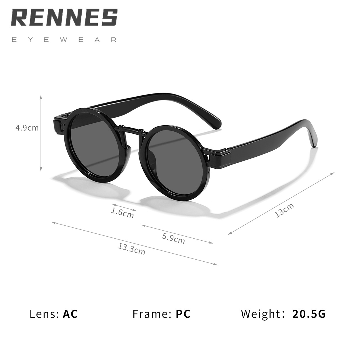 Nuevas gafas de sol de montura redonda linda de color caramelo para niños transfronterizos