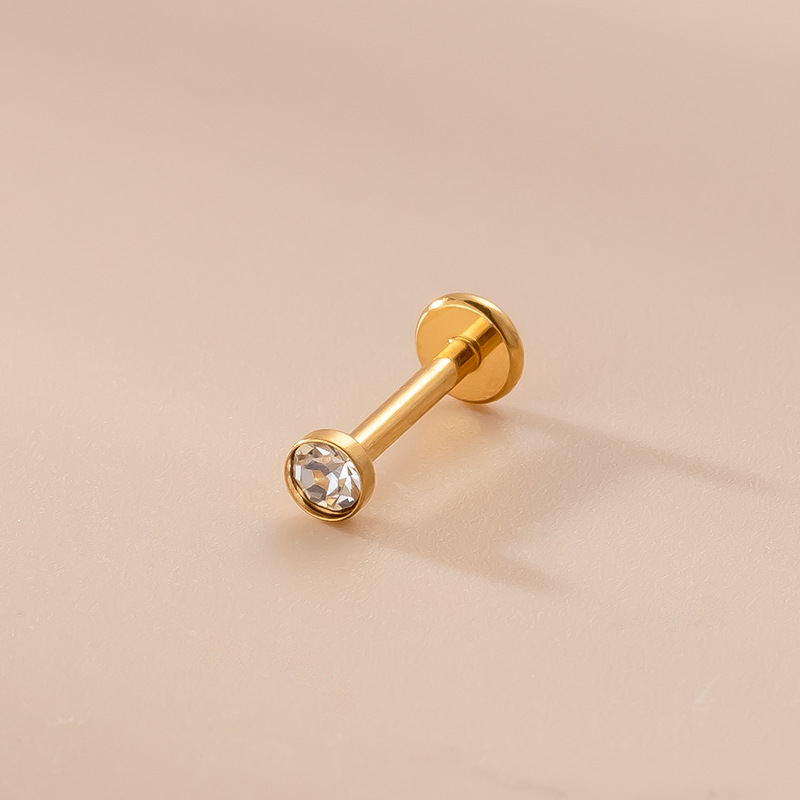 Fashion Heart Shape Snake Metal Plating Labret 1 Piece