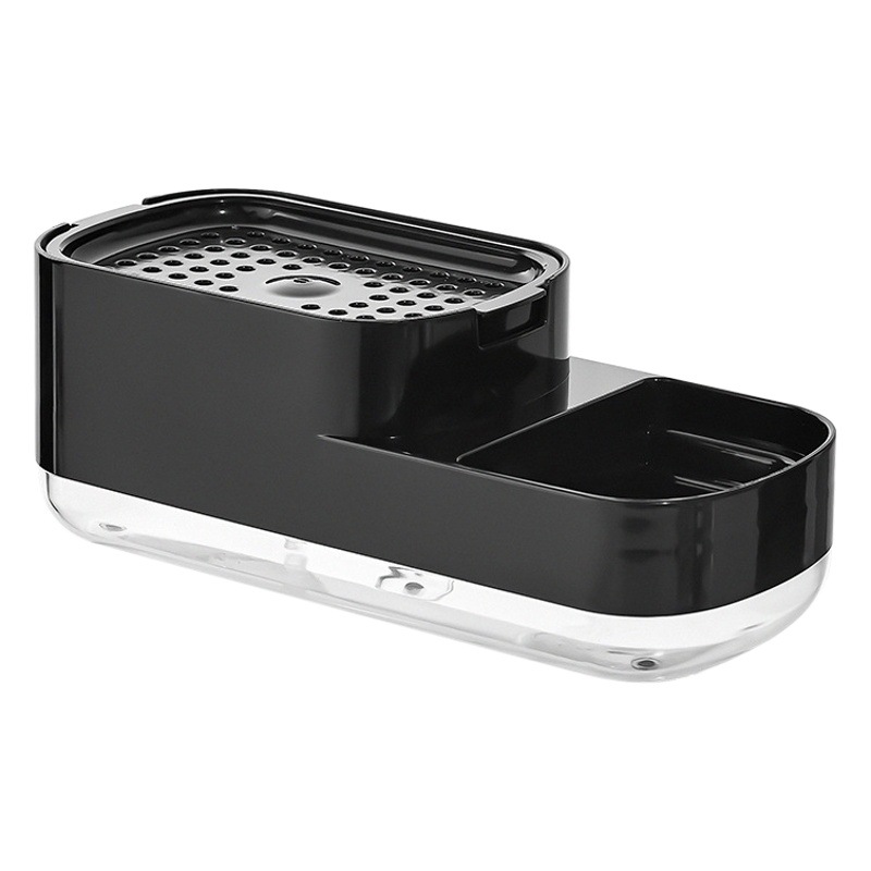 Cocina de estilo japonés mejorada caja de jabón manual de tipo push dispensador de detergente caja de almacenamiento caja de jabón de esponja prensa