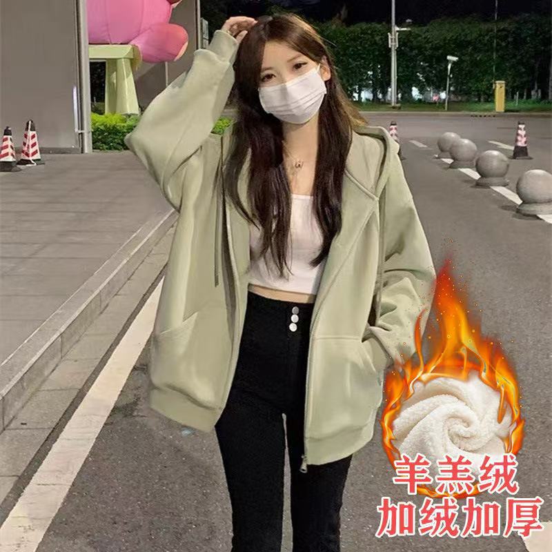 山东即墨初秋粉色卫衣外套女秋冬季小个子连帽衣韩系早秋穿搭2025|undefined