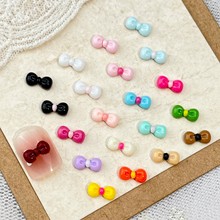 KT猫卡通小领结美甲饰品百搭仙女蝴蝶结diy发夹穿戴甲树脂材料包