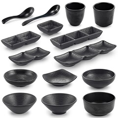 メラミンの小さい碗の味の皿の鍋の碗のスプーンのホテルは磁器の小さい碗の調味料の碗をまねて材料の皿のプラスチックをつけて水の碗の皿につきます。