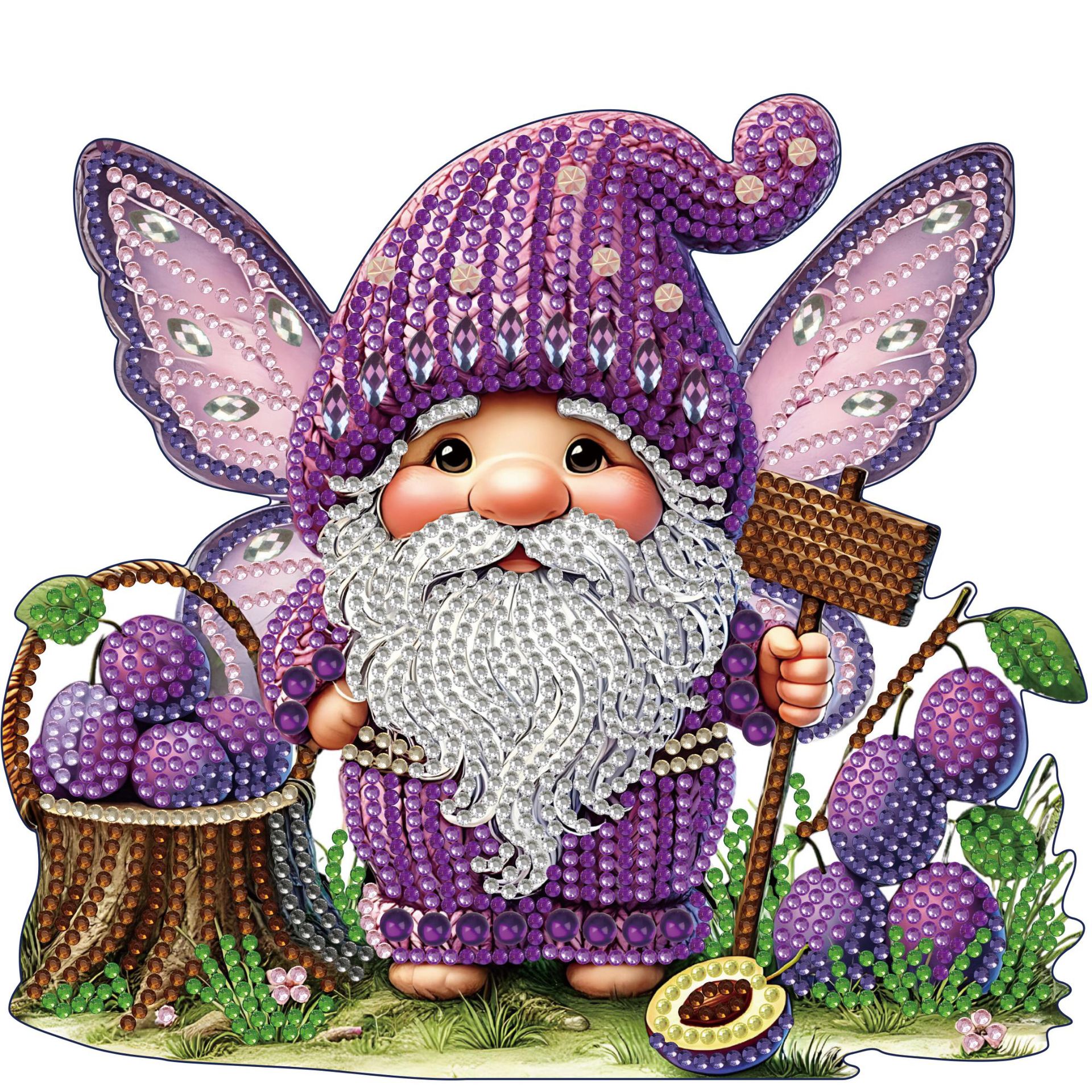 Diamante de bricolaje hecho a mano transfronterizo dibujo punto diamante 5D placa de yeso tridimensional adorno de juguete dinosaurio dibujos animados pintura infantil