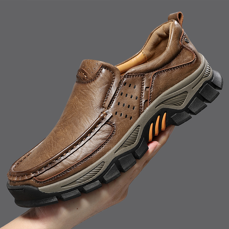 Men's Leather Shoes Large Size Men's Outdoor Shoes Casual Leather Shoes Hiking Shoes_vogvips.com