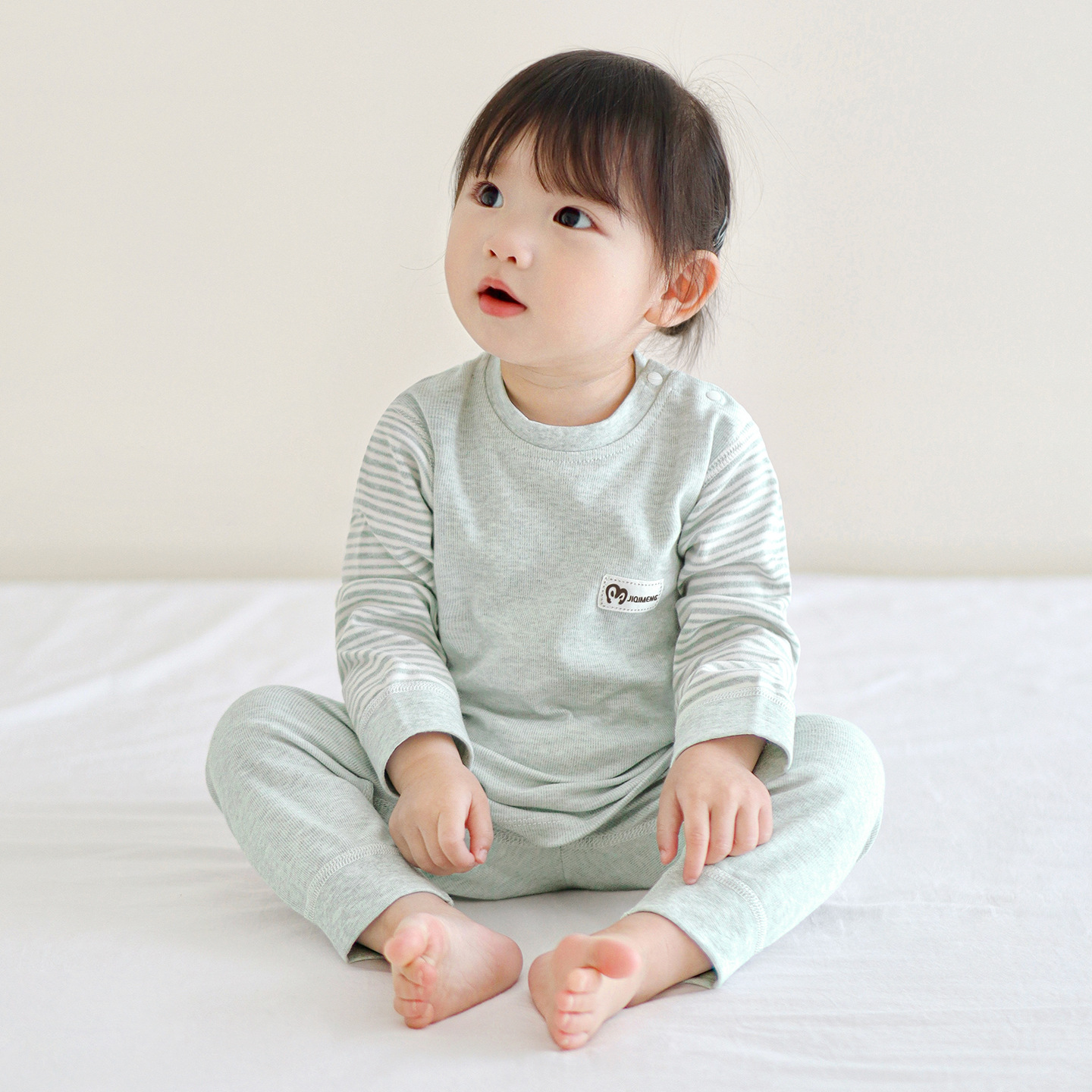 Primavera y otoño, pantalones de otoño para bebés, algodón para niños, niñas, pijamas divididos delgados, ropa interior para bebés