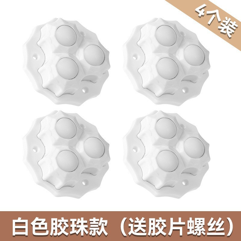 Snowflake style universal wheel with three beads (nylon) white [comes with film + screws]