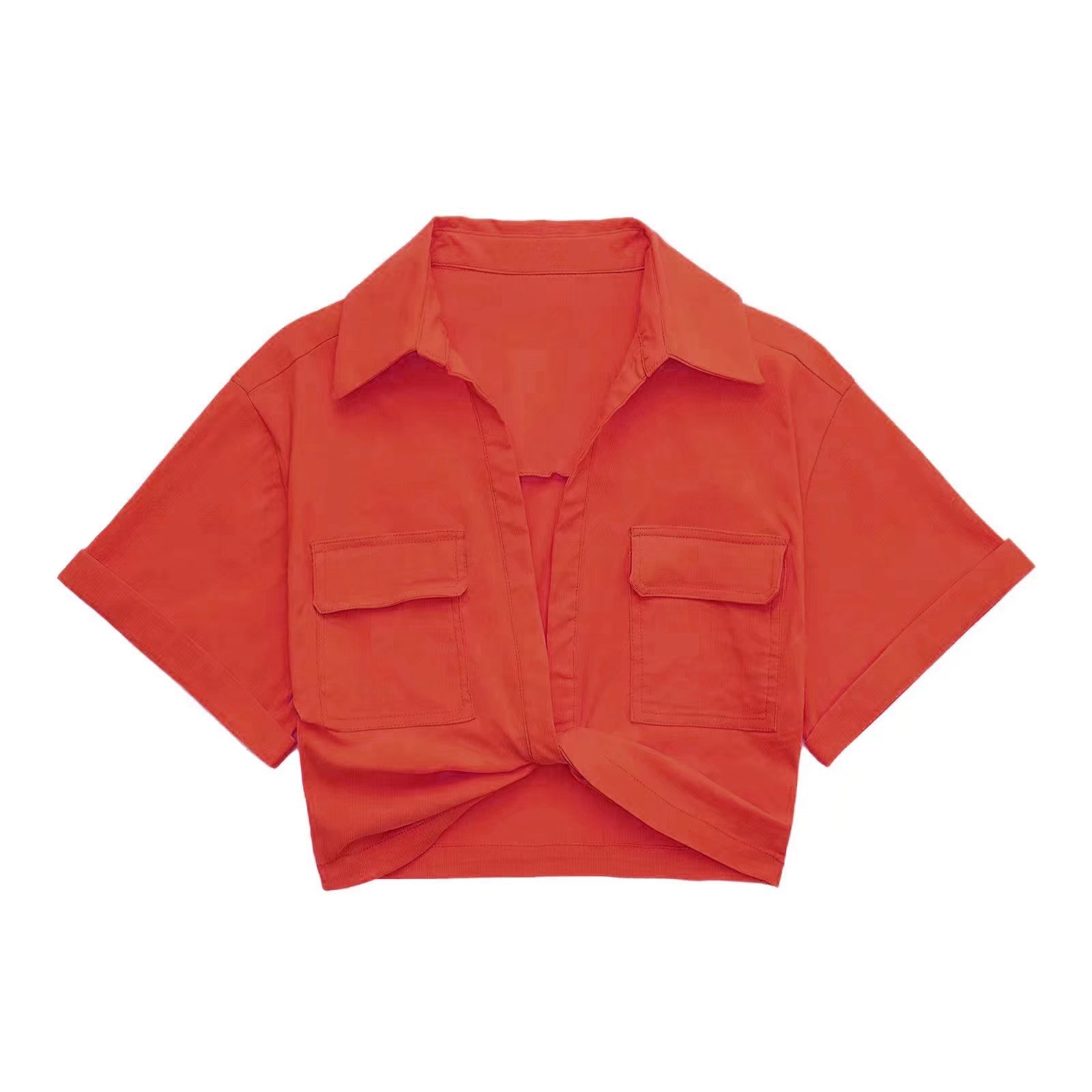 Title 6, Camicia a maniche corte con tasche doppie, orna...