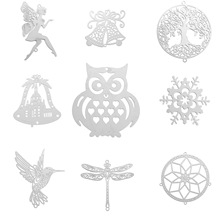 创意DYI手工不锈钢蝴蝶挂件精灵仙子房间悬挂风铃吊坠捕梦网配件