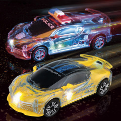 Children's Electric Toy Car Swivel Car Police Car Inertia Sports Car Model Boy with Lights and Music Wholesale from Factory
