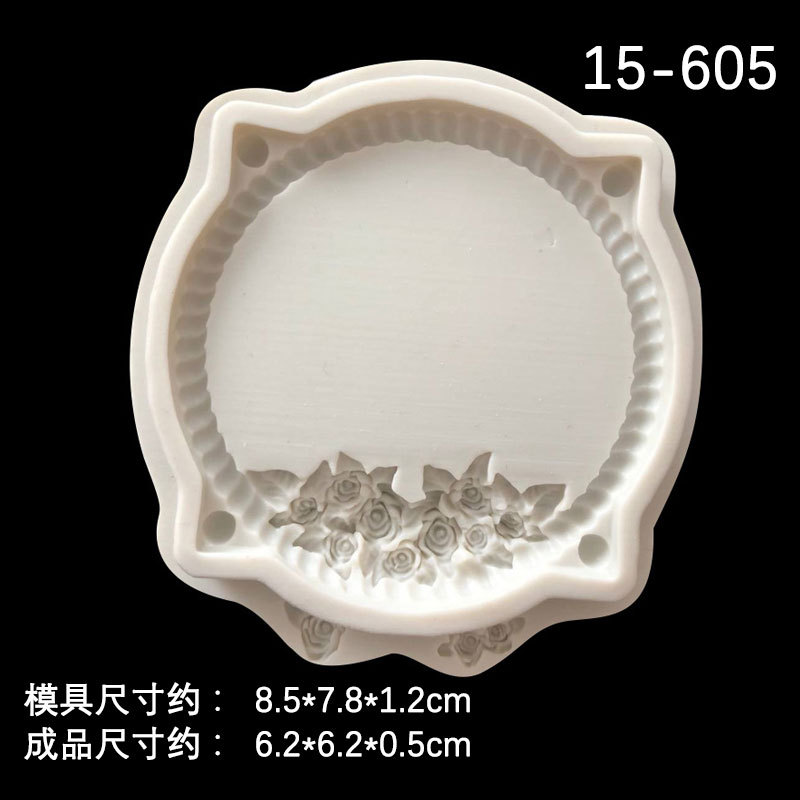 DIY vintage marco de fotos marco peine epoxi molde de silicona ultra-ligero pastel de arcilla decoración molde de chocolate para hornear