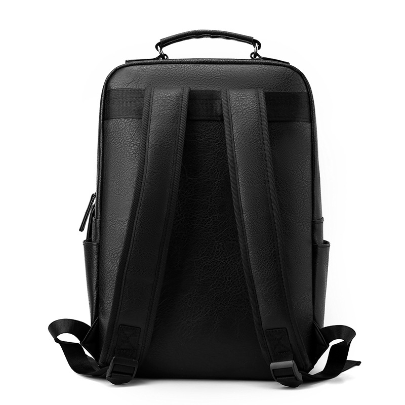 国境を越えたファッションリュック男性用皮質ビジネスシンプルなバックパック防水バッグ出張旅行通勤男性バッグ