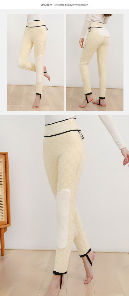 Quần legging nữ cạp cao siêu dày giữ nhiệt mùa đông lót lụa tơ tằm — 100% lụa đầy quần lụa [lót bên trong màu tím], 100% lụa đầy quần lụa [lót cừu], 100% lụa đầy quần lụa với miếng đệm thắt lưng và miếng đệm đầu gối [Kung Fu Sheep Inner], 100% lụa đầy quần lụa với miếng đệm thắt lưng và miếng đệm đầu gối [lót cừu] chi tiết 23