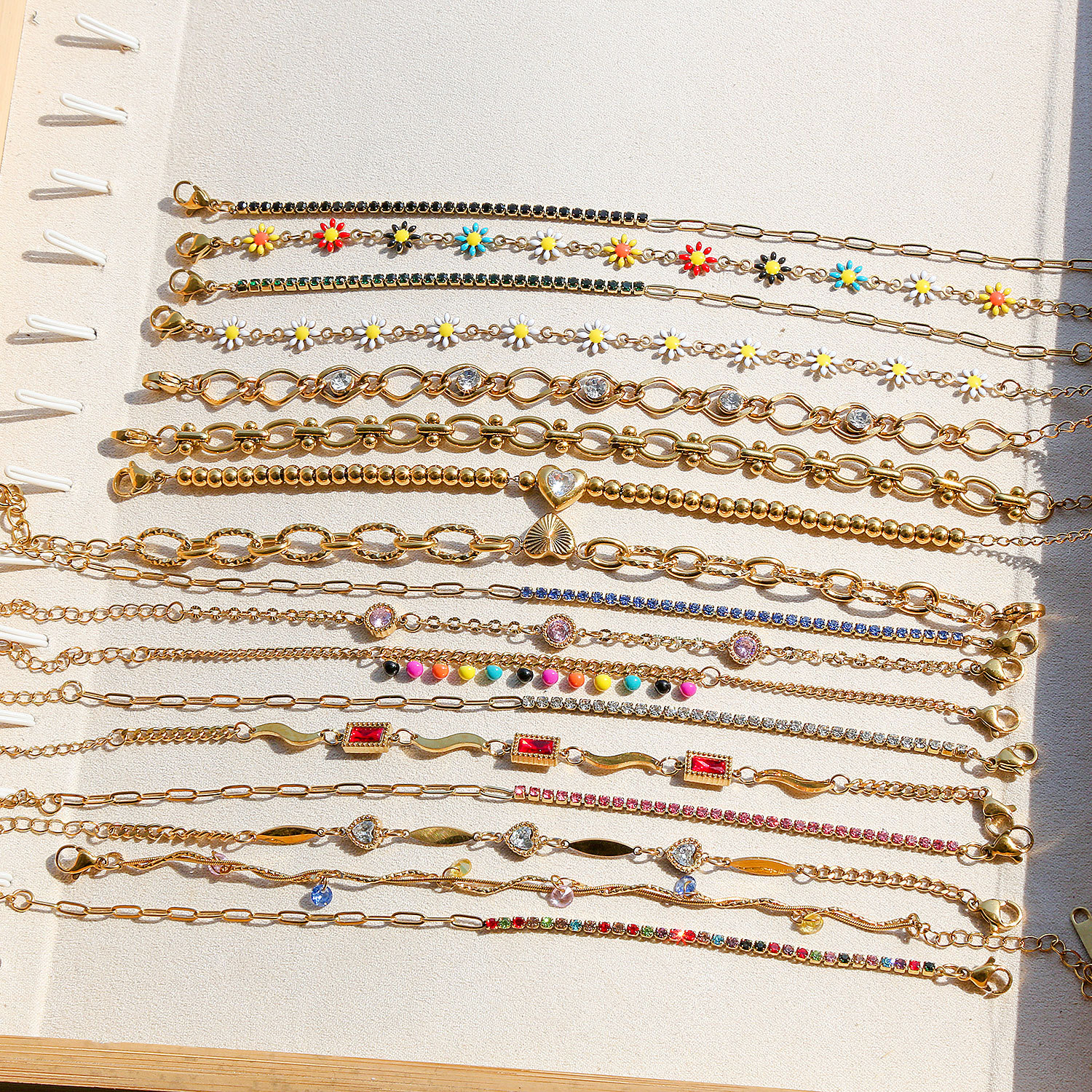 Accessory stainless steel with zircon