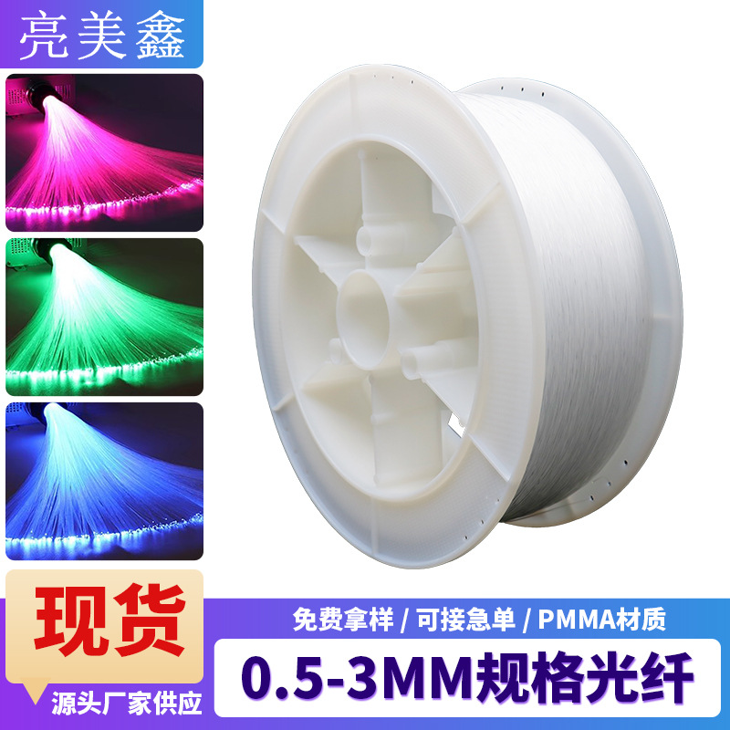 塑料光纤pmma通体光纤线满天星导光条星空顶照明纤维材料光纤灯
