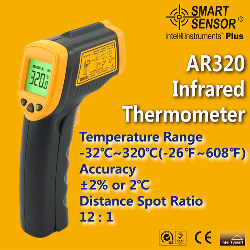 希玛AR320测温仪 红外线高精度工业测温仪 家用烘焙油温水温测量