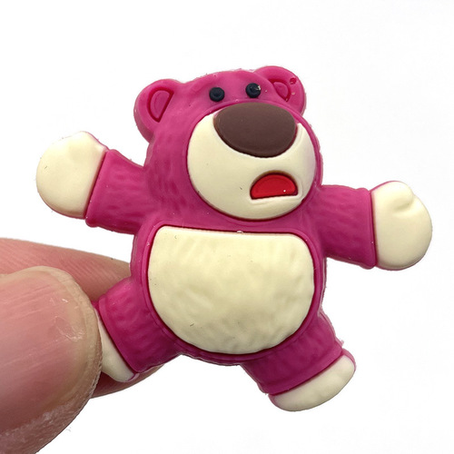 Strawberry Bear Cartoon Croc Shoes Flower Shoe Buckle Cross-border Amazon AliExpress PVC Soft Shoes Accessories Jewelry