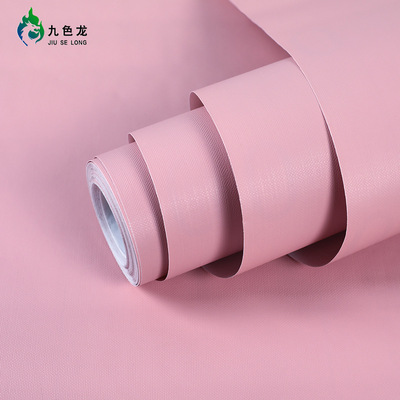 Manufactor wholesale wallpaper 3d autohesion wallpaper Solid Macaroon bedroom a living room waterproof PVC Self-adhesive wallpaper