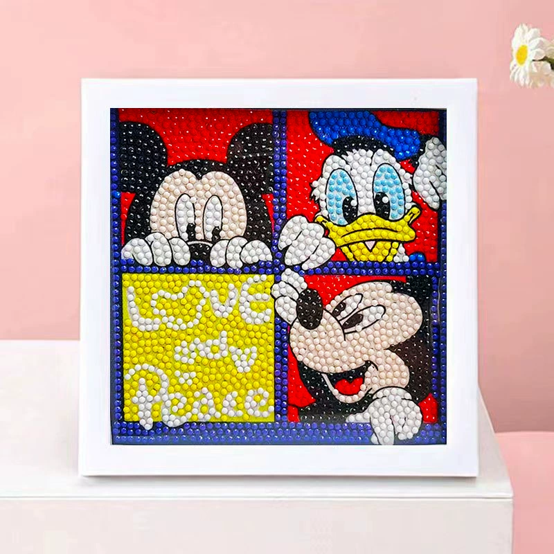 DIY-набор для алмазной мозаики 17×17 см, пластиковая рама, дизайн щенок, полный набор инструментов для кладки