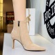 8298-1 style classic temperament pointed thin heel high-heeled short boots for women suede side zipper fashion slim boots