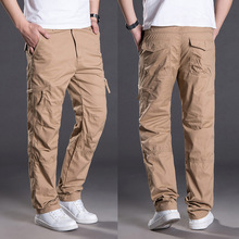 男女同款工装裤纯棉加大码休闲裤户外宽松多口袋直筒运动休闲裤