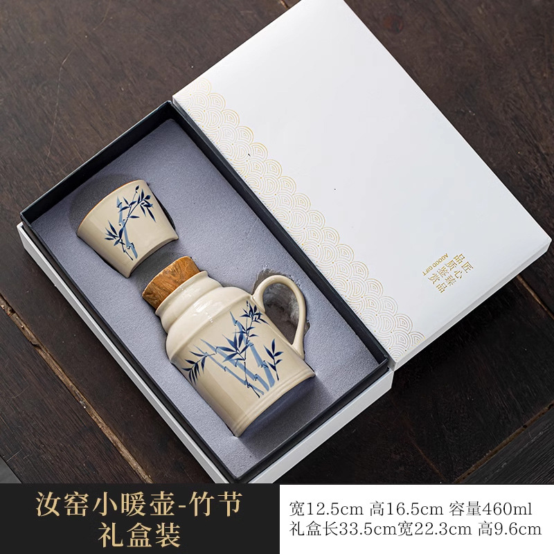 Ruyao Wanhua pequeña olla caliente doméstica con taza de marca de tapa de gran capacidad de cerámica de mano caliente de oficina tetera taza de té