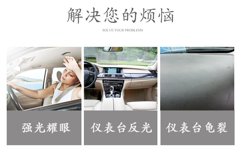 Hyundai Elantra Dashboard Mat, New Elantra Anti-Glare Mat, Center Console Interior Modification, Anti-Slip, Sun Protection, Light Blocking