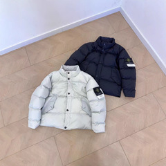 外贸罗盘金属色尼龙立领加厚棉服面包服男拉链百搭保暖外套潮防水