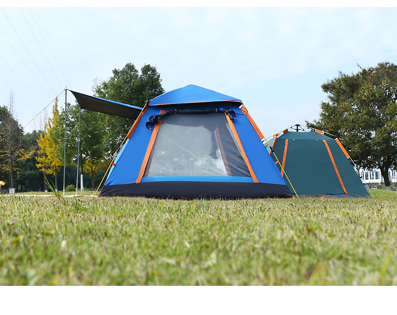 Source wholesale tent outdoor folding camping thickened 5-8 outdoor beach free sunscreen and rainproof camping