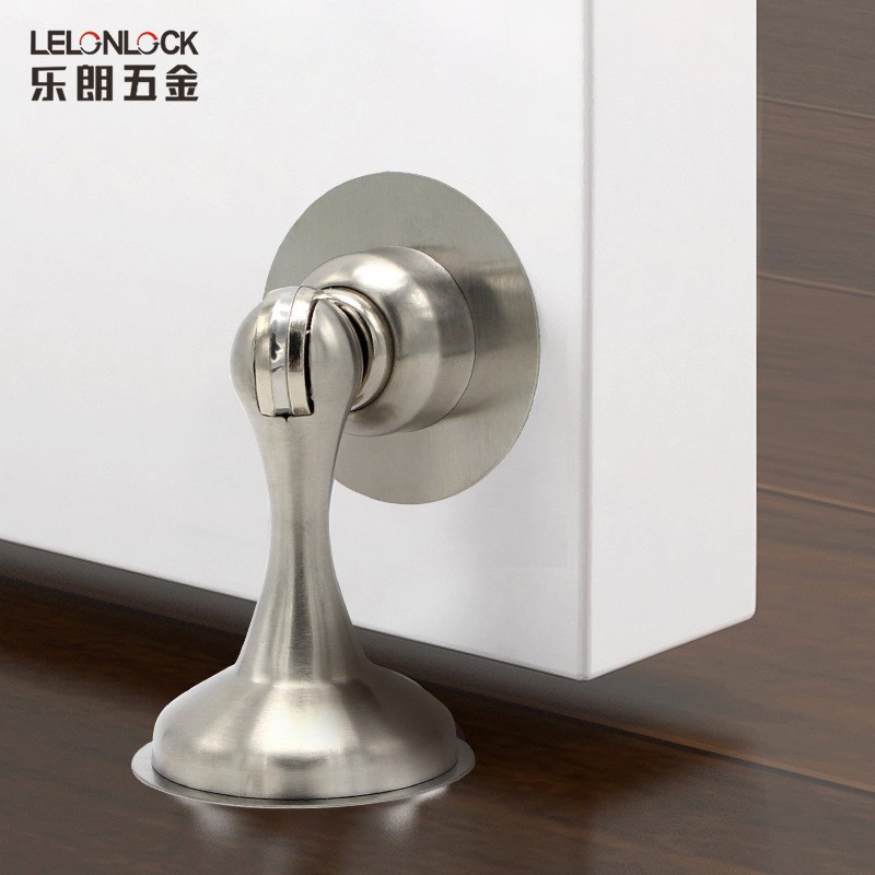 Tapón de puerta magnético fuerte de acero inoxidable, instalación de pared sin perforación, puerta de doble propósito, puerta de succión, puerta de dormitorio, bloqueo de puerta silencioso anticolisión image 5