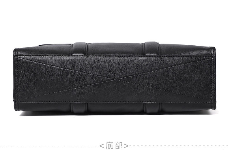 Túi xách nam dung tích lớn 40×13×29 cm đựng laptop 15,6 inch, túi đeo chéo vai da bò — Lớp lót nỉ cao cấp màu đen chi tiết 18