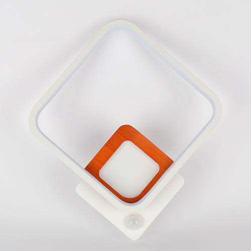 Inducción cuadrada geometría moderna estilo minimalista dormitorio cabecera luz de fondo creativa pared balcón lámpara de pared lámpara de pasillo