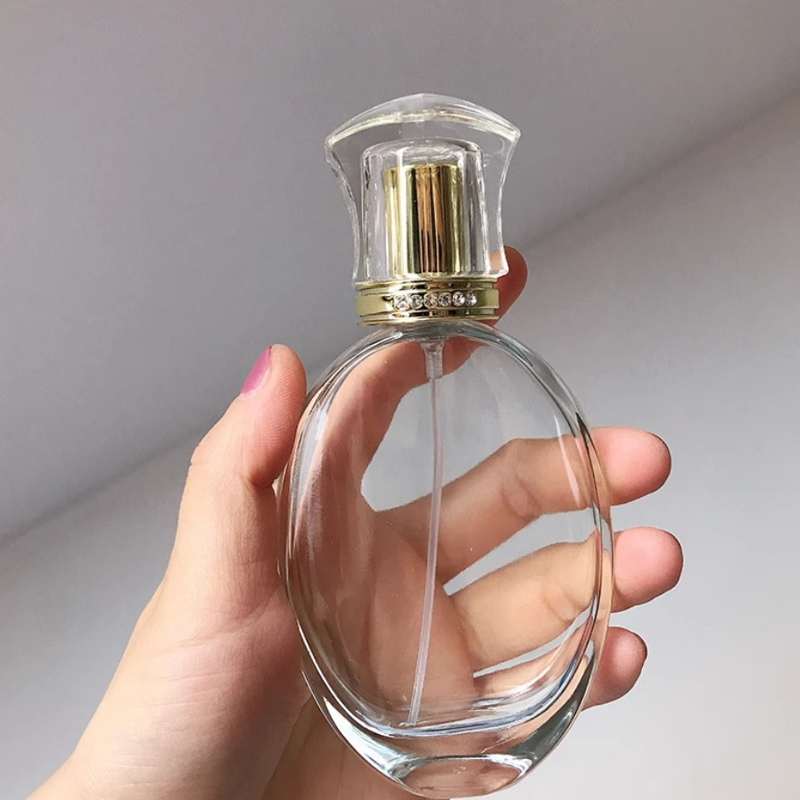 50ml botellas de perfumes de marca gran tapa de cristal botellas de perfumes botellas de cosméticos botellas de aerosol botellas de vidrio