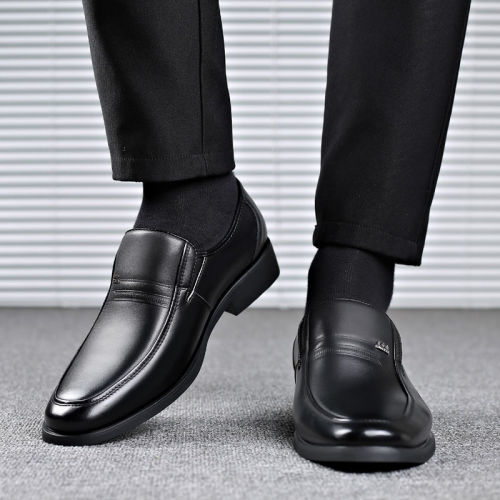 Top-Grain Leather Genuine Leather Men's Sandals Business Formal Leather Sandals Men's White Height-Increasing Men's Shoes Breathable Wedding Shoes