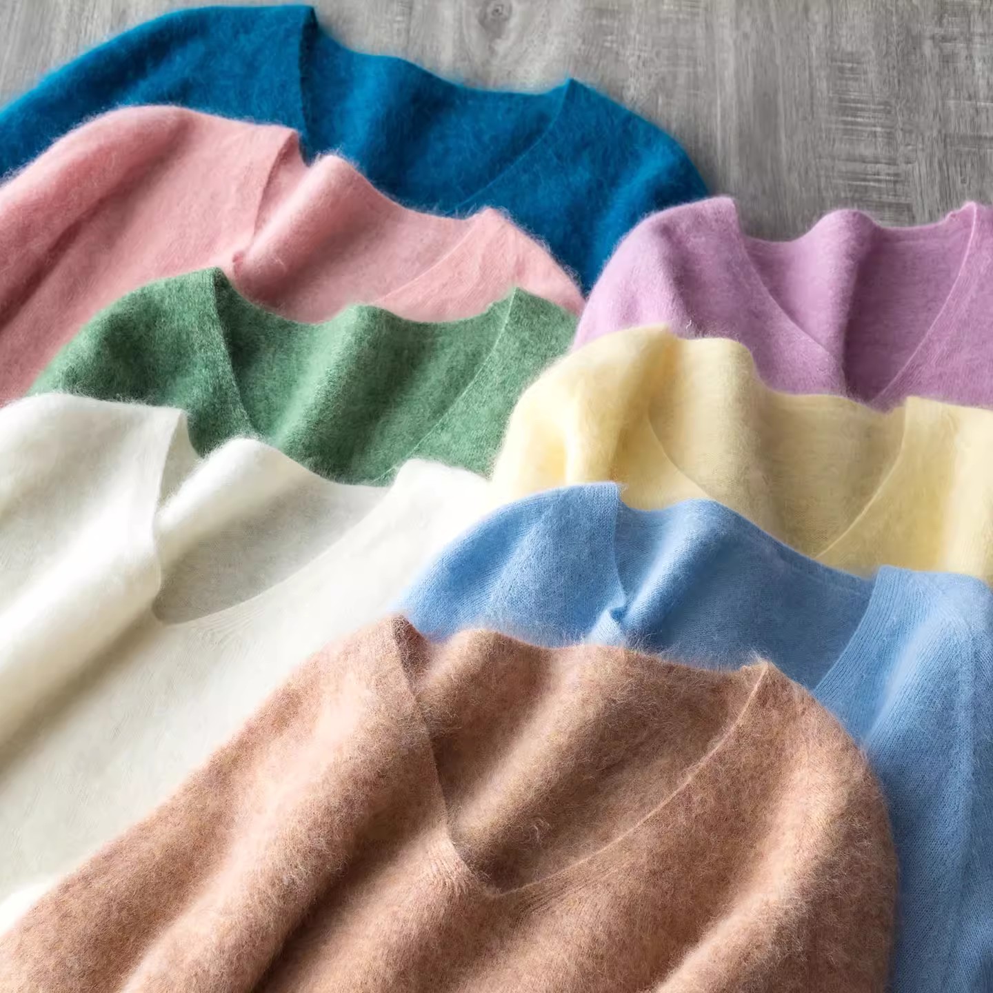 Cloud-Like Brushed Cashmere Wool Sweater for Women, Atmospheric Brushed Long-Sleeved Seamless Knit Sweater