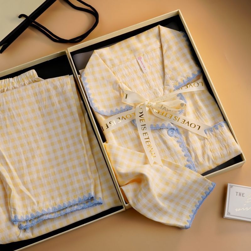 Al por mayor transfronterizo primavera y otoño dulce dibujos animados nubes de algodón pantalones de manga larga pijamas de niñas vestidos de hogar