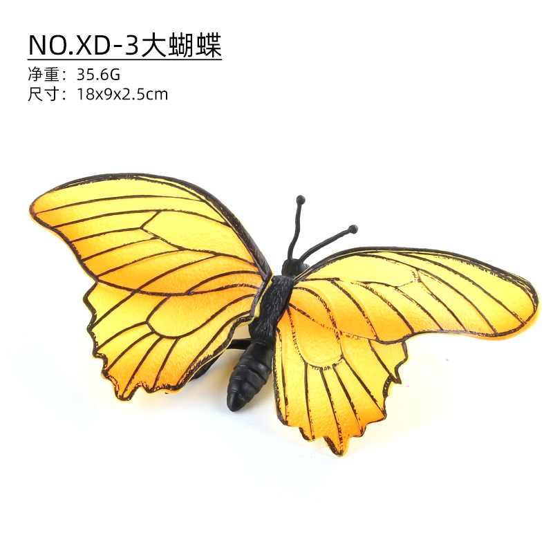Exportación transfronteriza de simulación de insectos modelo de animales unicornio mariposas mariposas orugas cognición juguete ornamental estático