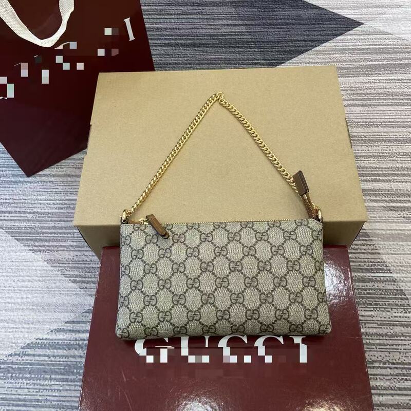 New Kool Gg Single Shoulder Underarm Bag Canvas Chain Bag Mahjong Bag Original Leather Trendy Brand Versatile Foreign Trade