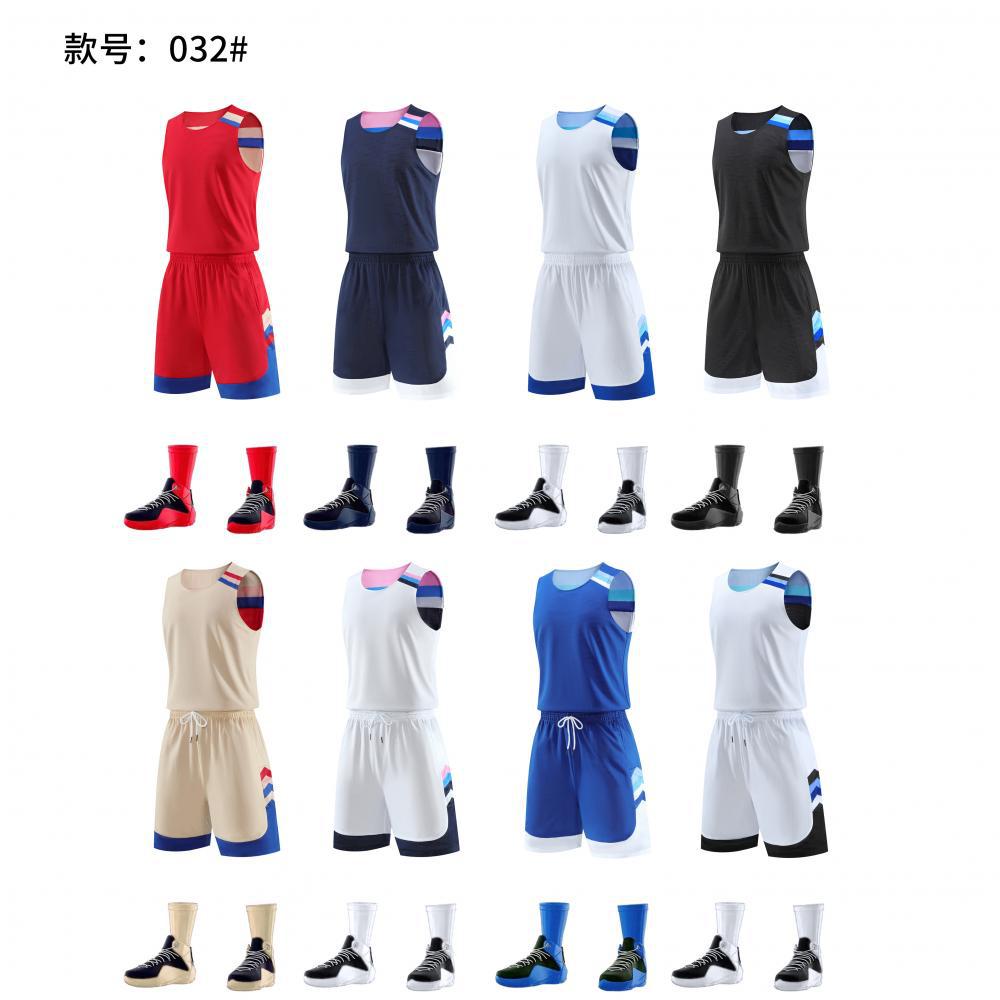 Competition Team Double-Sided Basketball Uniforms New Style Quick-Drying Breathable American-Style Adult and Children Group Purchase Men's Team Short-Sleeved Uniforms