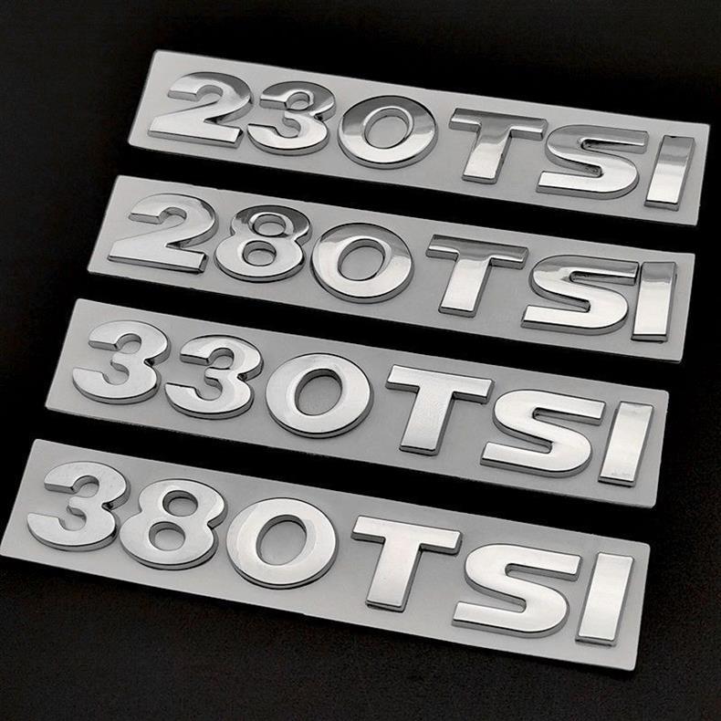 Volkswagen logo letter stickers for old models of Sagitar, Passat, Lavida 230 280 330TSI displacement number tail labels