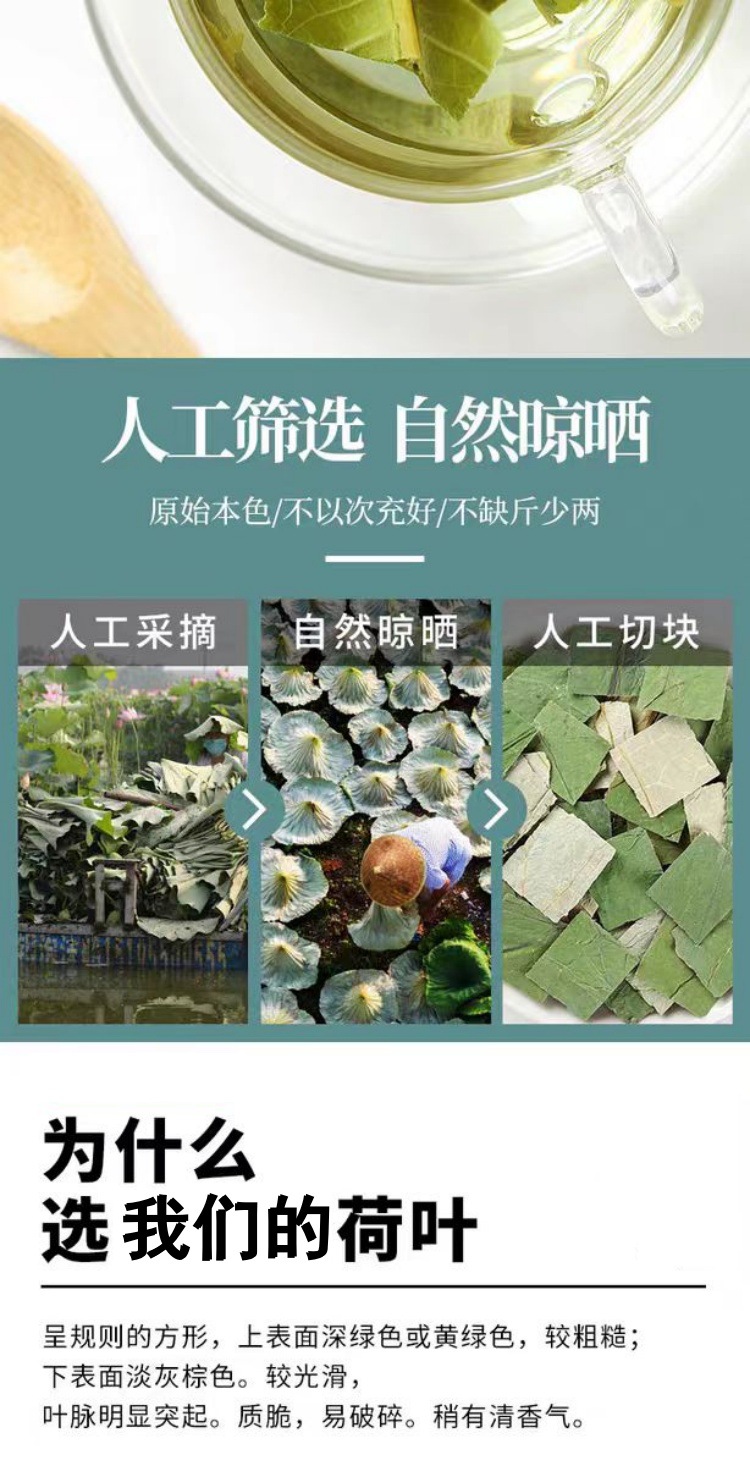 Lotus Leaf Pieces (Nelumbo nucifera) — Dried Food Herb for Tea & Daily Brewing key features
