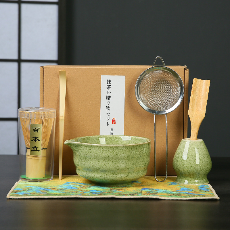 Transfronterizo exclusivo para el set de té Matcha japonés caja de regalo de té Matcha cepillo de té de 100 libros de té Matcha de la dinastía Song