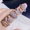 Advanced ring, zirconium, fresh fashionable jewelry, light luxury style, micro incrustation, simple and elegant design, high-quality style, on index finger