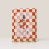 25x25cm cut edge printed checkerboard fish scale dishcloth