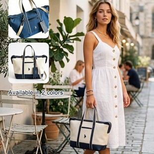 Two-Tone Spliced Commuter Tote