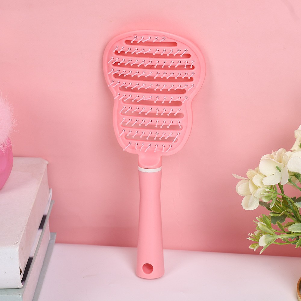 Peine en forma de espalda hueco para el hogar Peine para el cabello de niña de alto valor Peine de masaje esponjoso Costillas de cerdo Peine de curva grande
