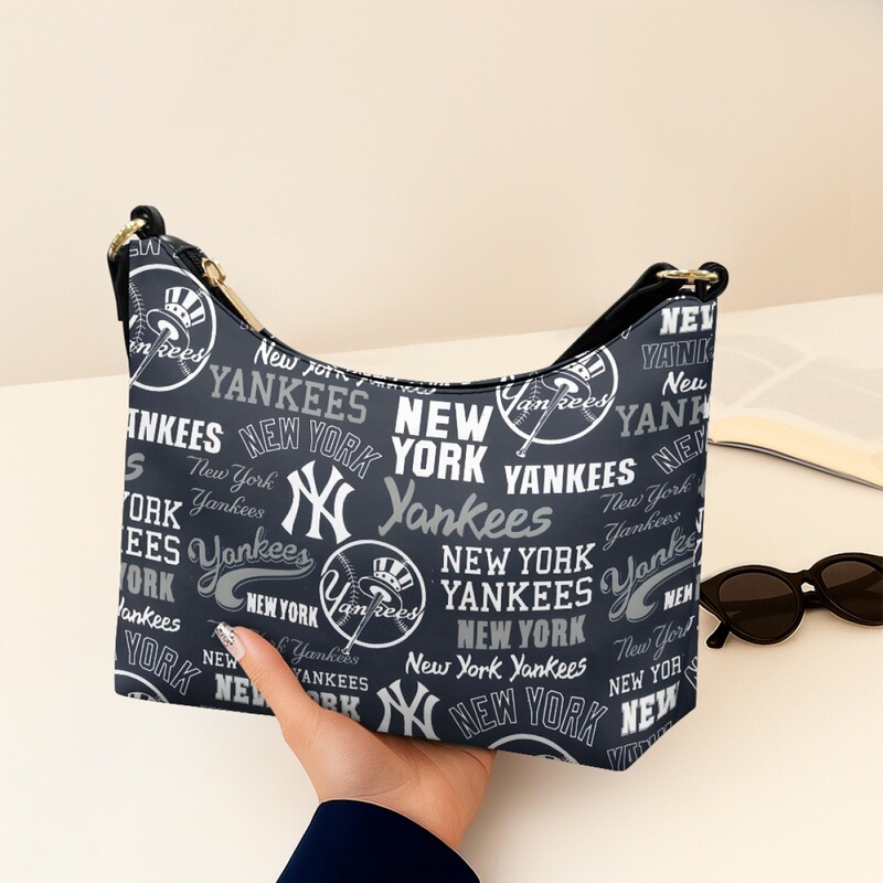 Dropshipping Mlb New York Yankees Team Printed Handbag Whatnot Hot-Selling Pu Women's Underarm Bag