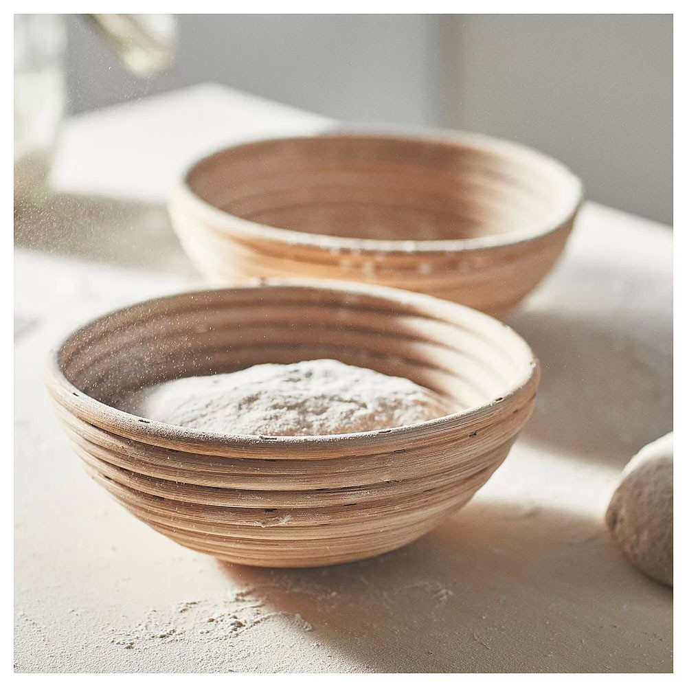 Cesta de pan de campo Cesta de tela de caña Cesta de frutas de tela de caña Cesta de pan Cesta de pan Cesta de fermentación de pan redonda