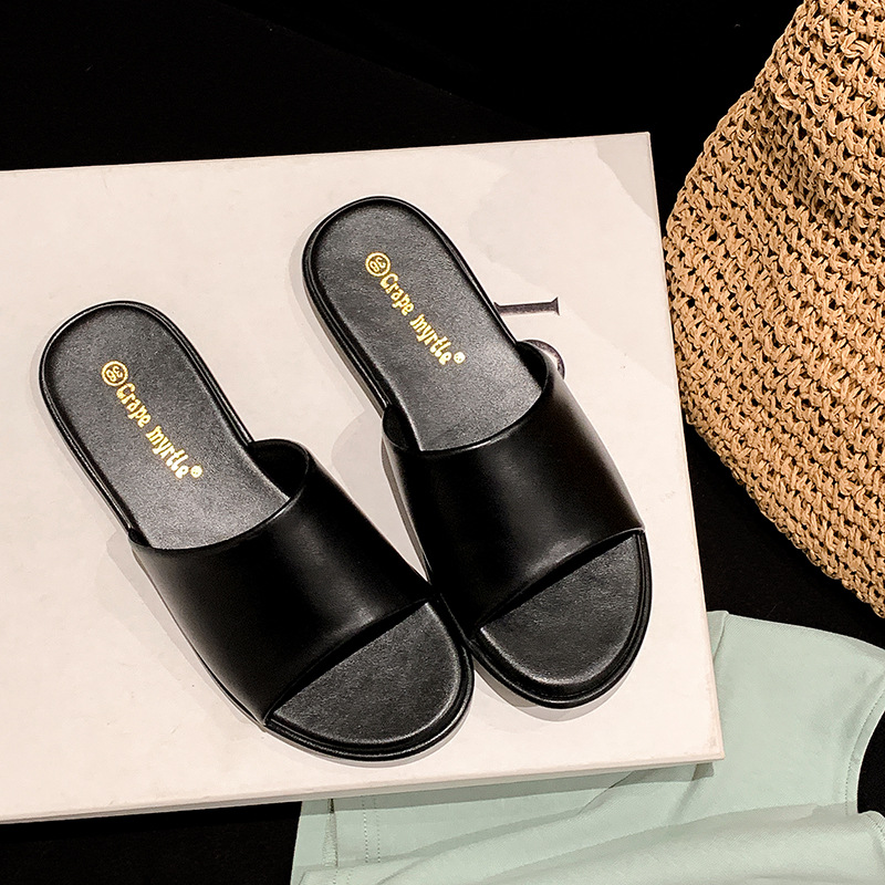 Grape Mom, el mismo estilo, cuero cómodo, tacón plano, fondo plano todo fósforo, estilo row, ropa exterior femenina, nuevo estilo de verano 2025